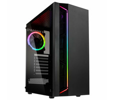Kolink Inspire K7 ARGB schwarz / ATX / 1xUSB 3.0 + 2xUSB 2.0 / 1x120 mm / ohne Stromquelle / transparente Seite / gehärtetes Glas