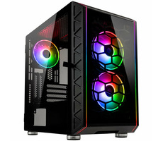 Kolink Citadel Glass SE ARGB schwarz / M-ATX / 1xUSB-C + 2xUSB 3.0 / 3x120 mm / ohne Netzteil / transparente Seite