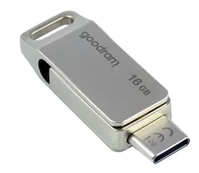 Goodram ODA3 USB-C 3.2 16 GB Silber / Flash-Laufwerk / USB-A + USB-C 3.2 / Lesen: 60 MB / Schreiben: 20 MB