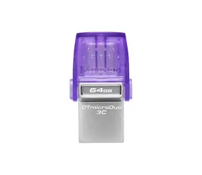 Kingston DataTraveler MicroDuo 3C Gen3 64GB Silber / Flash Disk / USB 3.2 Gen 1 - (USB-A & C 3.0)