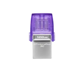 Kingston DataTraveler MicroDuo 3C Gen3 128 GB Silber / Flash-Laufwerk / USB 3.2 Gen 1 - (USB-A & C 3.0)
