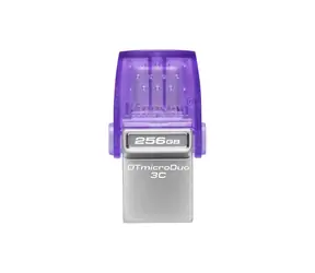 Kingston DataTraveler MicroDuo 3C Gen3 256 GB Silber / Flash-Disk /USB 3.2 Gen 1 - (USB-A & C 3.0)