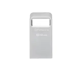 Kingston DataTraveler Micro 64GB silber / Flash Disk / USB 3.2 Gen 1 - (USB-A 3.0)