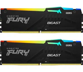 Kingston Fury Beast Schwarz RGB 16 GB (2 x 8 GB) DDR5 5200 MHz / CL40 / DIMM / ECC / XMP