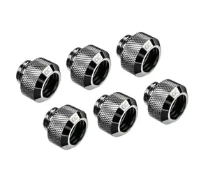 Alphacool Eiszapfen 13mm Klemmverschraubung HardTube G1/4" Sixpack Chrom / 6 Stk