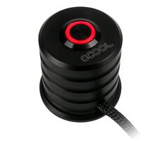 Alphacool Powerbutton mit 19mm Button schwarz/roter Hintergrundbeleuchtung
