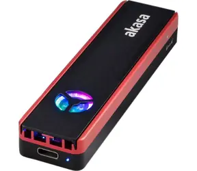 Akasa AK-ENU3M2-06 schwarz-rot / Außenrahmen für M.2 SATA/NVMe SSD / USB-C 3.2