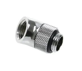 BitsPower Schwenkwinkeladapter 45° G1/4" (M) > G1/4" (F) silber