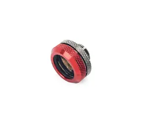 BitsPower Multi-Link-Adapter gerade G1/4 > 16 mm HardTube rot/glänzend schwarz