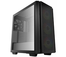 DEEPCOOL CG560 schwarz / E-ATX / 2xUSB 3.0 / 3x 120 mm + 1x140 mm / ohne Stromquelle / transparente Seite 