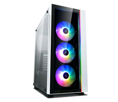 DEEPCOOL MATREXX 55 V3 ADD-RGB WH 3F weiß / E-ATX / 2xUSB 2.0 + 1xUSB 3.0 / 3x 120 mm / ohne Stromquelle / transparente Seite 