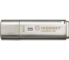 Kingston IronKey Locker+ 50 32GB silber / Flash Disk / USB 3.2 Gen 1 - (USB-A 3.0)