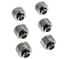 RAIJINTEK Pelias Silber - D141806 6 Stück Silber / 14 mm Außendurchmesser > 10 mm Innendurchmesser HardTube / G1/4" 