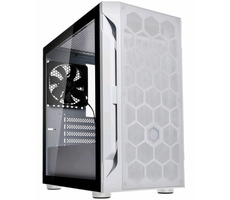 Silverstone Fara H1M-W weiß / M-ATX / 2xUSB 2.0 + 1x USB 3.0 / 1x 120 mm / ohne Stromquelle / transparente Seite