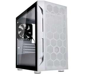 Silverstone Fara H1M-W weiß / M-ATX / 2xUSB 2.0 + 1x USB 3.0 / 1x 120 mm / ohne Stromquelle / transparente Seite