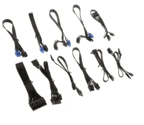 Silverstone Satz kurze Flachbandkabel für Silverstone Strider schwarz