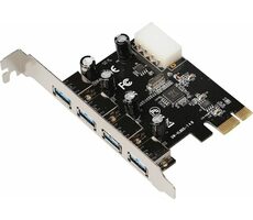 MicroConnect PCIe 4 USB3.0 Erweiterungskarte VL805 / 4+1x USB2.0