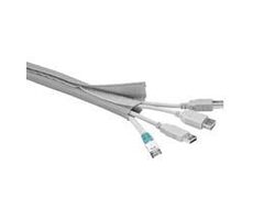 MicroConnect Cablesock mit Klettverschluss 1,8m silber