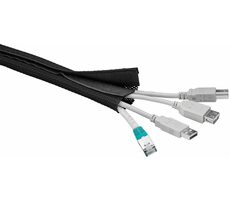 MicroConnect Cablesock mit Klettverschluss 1,8m schwarz