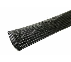 MicroConnect Polyester dehnbare Kabelhülle 50m schwarz / Kabeldurchmesser max. 3cm