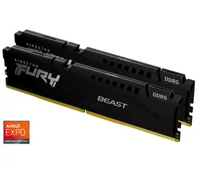 Kingston Fury Beast Schwarz 32 GB (2 x 16 GB) DDR5 5600 MHz EXPO / CL36 / DIMM / On-Die ECC / XMP 3.0 / EXPO 1.0 / 1,25 V