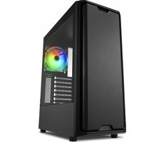 Sharkoon SK3 schwarz / RGB / ATX / 1x 120mm / ohne Netzteil / transparente Seite