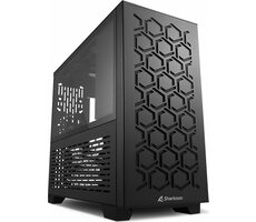 Sharkoon MS-Y1000 schwarz / ATX / 2x USB 3.0 / 4X 120 mm / Ohne Netzteil / transparente Seite