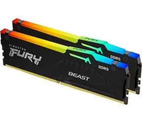 Kingston Fury Beast RGB 16 GB (2 x 8 GB) DDR5 6000 MHz EXPO / CL36 / DIMM / Nicht-ECC / EXPO / XMP / RGB / 1,25 V