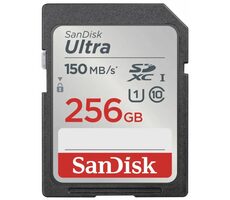 SanDisk Ultra SDXC 256 GB / Klasse 10 / UHS-I / U1 / Lesen: bis zu 120 MB / geeignet für Full HD