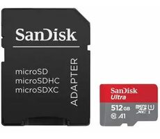 SanDisk Ultra microSDXC 512 GB + Adapter / Klasse 10 / UHS-I / Lesen: bis zu 150 MB