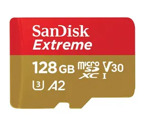 SanDisk Extreme microSDXC 128 GB / Klasse 10 / UHS-I / Lesen: bis zu 190 MB