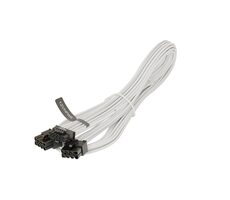 Seasonic 12VHPWR PCIe 5.0-Adapter zur Stromversorgung von Grafikkarten - weißes Geflecht