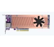 QNAP QM2-2P410G1T PCIe-Erweiterungskarte für NAS / 2 x M.2 2280-Steckplätze / 1x RJ-45 / PCIe Gen4 x8