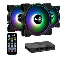 AeroCool Saturn 12F ARGB Pro / Lüfter-Kit / 120 mm / ARGB / Hub / Controller