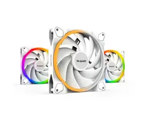 be quiet! LIGHT WINGS PWM HS 140 Triple Pack weiß / ARGB / Fluiddynamisches Lager / 31 dB bei 2200 U/min / 71,7 CFM / 4-polig
