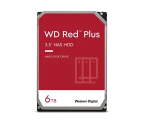 WD Red PLUS (EFPX) 6 TB / HDD / 3,5" SATA III / 5.400 U/min / 256 MB Cache / 3 Jahre / für NAS