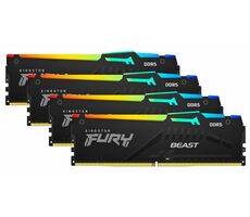 Kingston Fury Beast Schwarz RGB 128 GB (4 x 32 GB) DDR5 5200 MHz / CL40 / DIMM / XMP