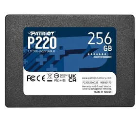 Patriot P220 256 GB / 2,5 Zoll / SSD / IOPS: 40.000 50.000 / SATA III  