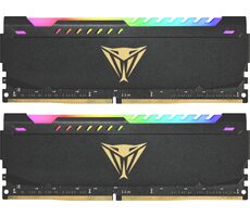 Patriot Viper Steel RGB 32 GB (2 x 16 GB) 3200 MHz schwarz / DDR4 / CL16 / XMP 2.0 / Nicht-ECC / Ungepuffert / 1,35 V
