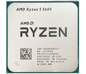 AMD RYZEN 5 5600 bei 3,5 GHz - TRAY / Turbo 4,4 GHz / 6C12T / L2 3 MB L3 32 MB / AM4 / kein VGA / 65 W