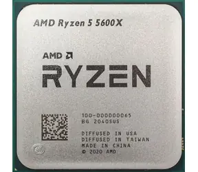 AMD RYZEN 5 5600X bei 3,7 GHz - TRAY / Turbo 4,6 GHz / 6C12T / L1 192 KB L2 3 MB L3 32 MB / AM4 / Zen 3 / 65 W