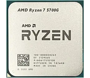 AMD RYZEN 7 5700G bei 3,8 GHz - TRAY / Turbo 4,6 GHz / 8C16T / L1 512 KB L2 4 MB L3 16 MB / AM4 / RX Vega / 65 W
