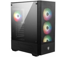 MSI MAG FORGE 112R schwarz / ATX / 2x USB 3.0 / 4x120mm ARGB / ohne Netzteil / transparente Seite