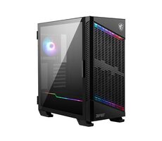 MSI MPG Velox 100P schwarz / ATX / 4X 120mm / 2x USB 3.0 & 1x USB Typ-C / ohne Stromquelle / transparente Seite