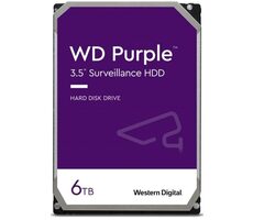WD Purple 6 TB / HDD / 3,5" SATA III / 5400 U/min / 256 MB Cache / 3 Jahre / für Überwachungszentren