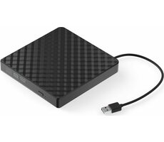 KRUX DVD externes Laufwerk schwarz / USB-A 2.0 / DVD+- R / DVD+-RW / DVD+- R DL / CD- R 