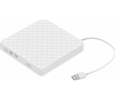 KRUX DVD externes Laufwerk weiß / USB-A 2.0 / DVD+- R / DVD+-RW / DVD+- R DL / CD- R 
