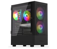 KRUX Tasche schwarz / PC-Gehäuse / ATX / Micro-ATX / Mini-ITX / transparente Seite / ohne Netzteil