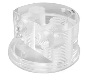 Singularity Computers Protium Quad- Port Kappe, transparent, Expansionstank-Stecker, 4X G1/4