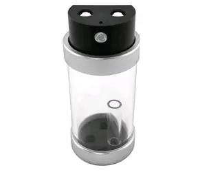 Singularity Computers Protium Ausgleichsbehälter 100mm schwarz - silber / 7x G1/4